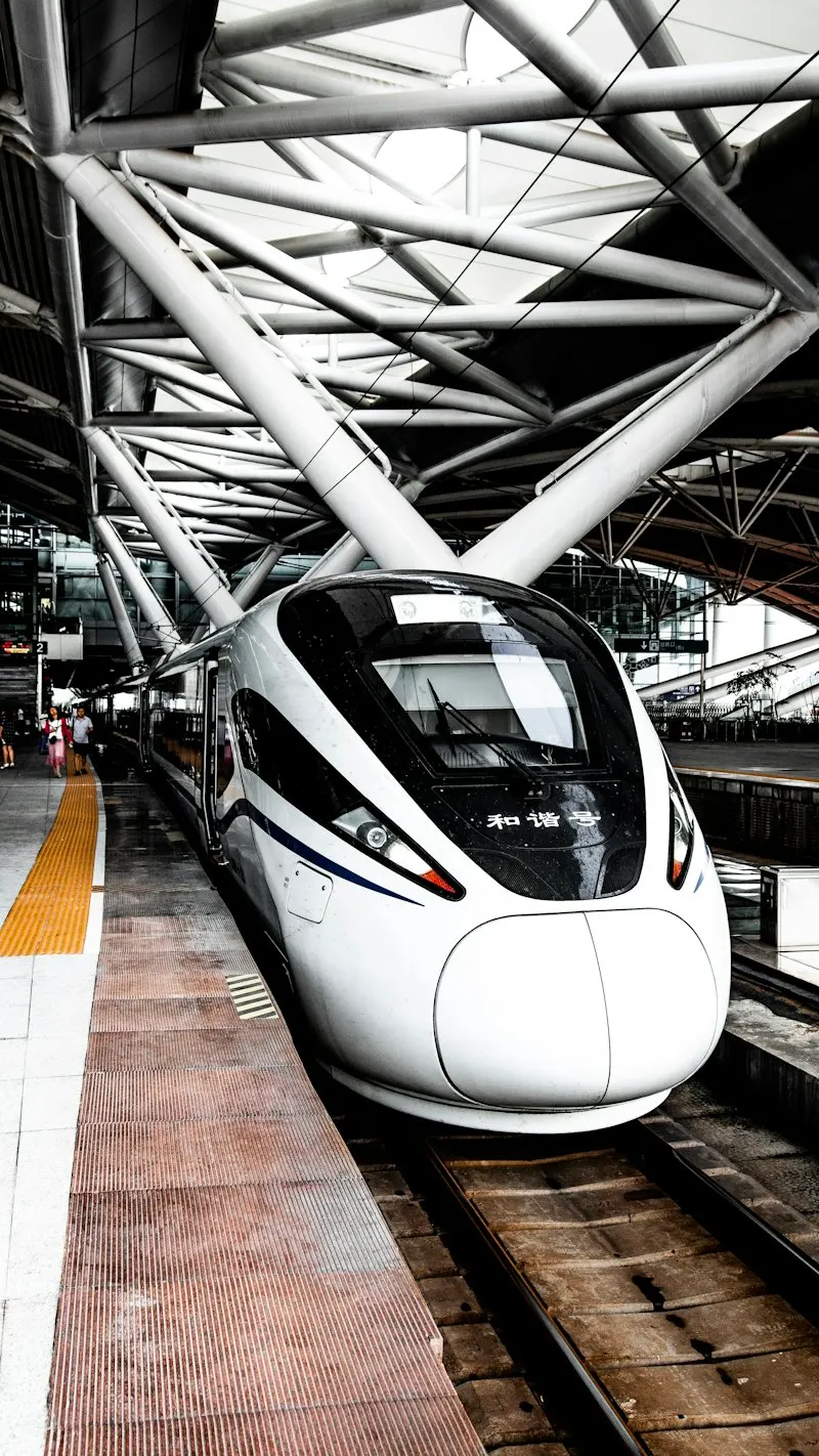 A high-speed train at a Guangzhou station